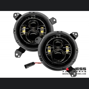 Jeep Wrangler JL High Powered LED Lights w/ No Halo - Pair - 7"